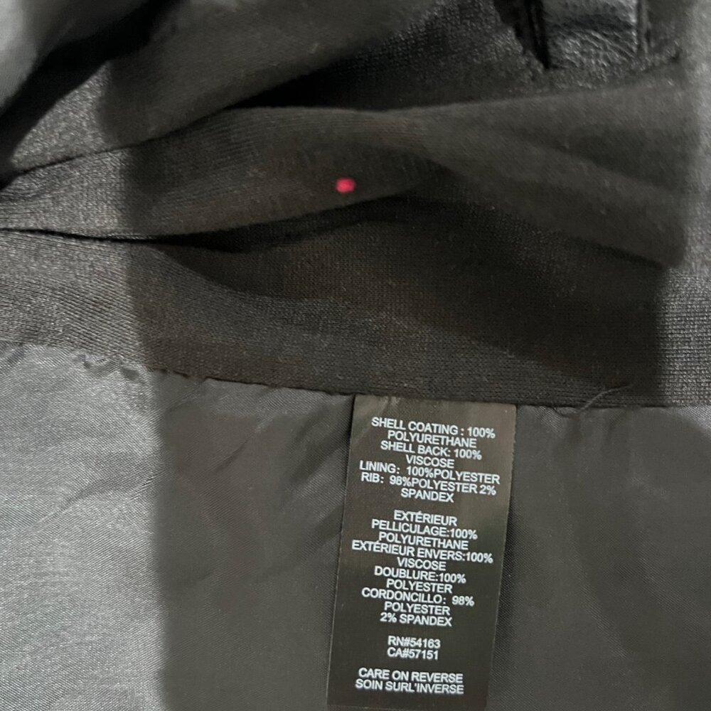 Women's Kenneth Cole Faux Leather Jacket - Black - Size Small - Picture 6 of 9